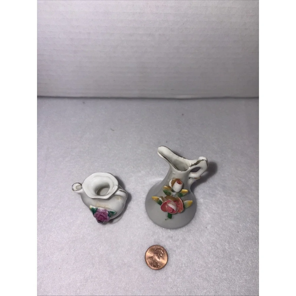 Vintage Miniature Porcelain Pictures Or Vases‎ Made In Japan1947 And 1952